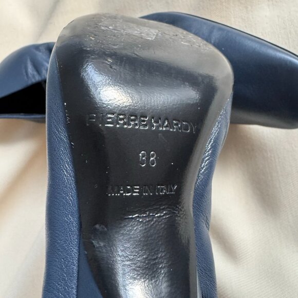 Pierre Hardy Gathered Pumps in Navy, size 38 - Picture 4 of 8